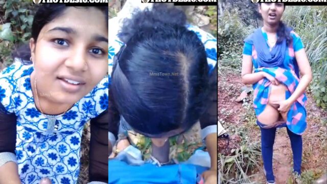 Cute teen Village girl ka outdoor blowjob or pussy showing Boyfriend video