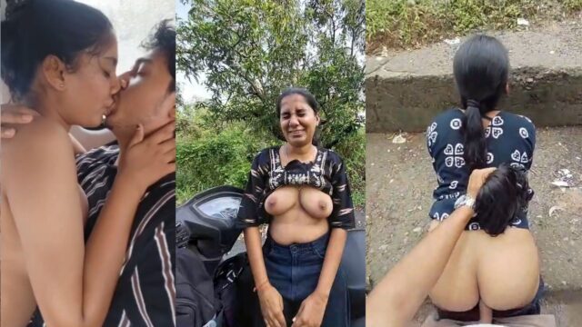 Hot Indian Babe Showing Boobs and Outdoor Fucking BF mms video